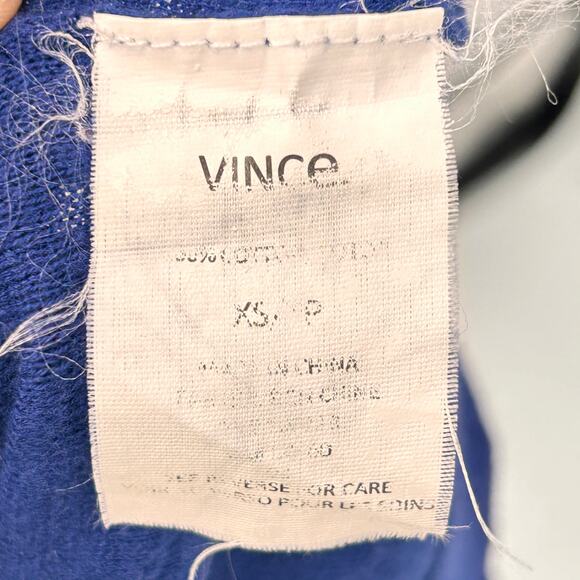 Vince Minimalist Chic Slouchy Oversized Cotton Boatneck Sweater Blue Women’s XS - Picture 5 of 6